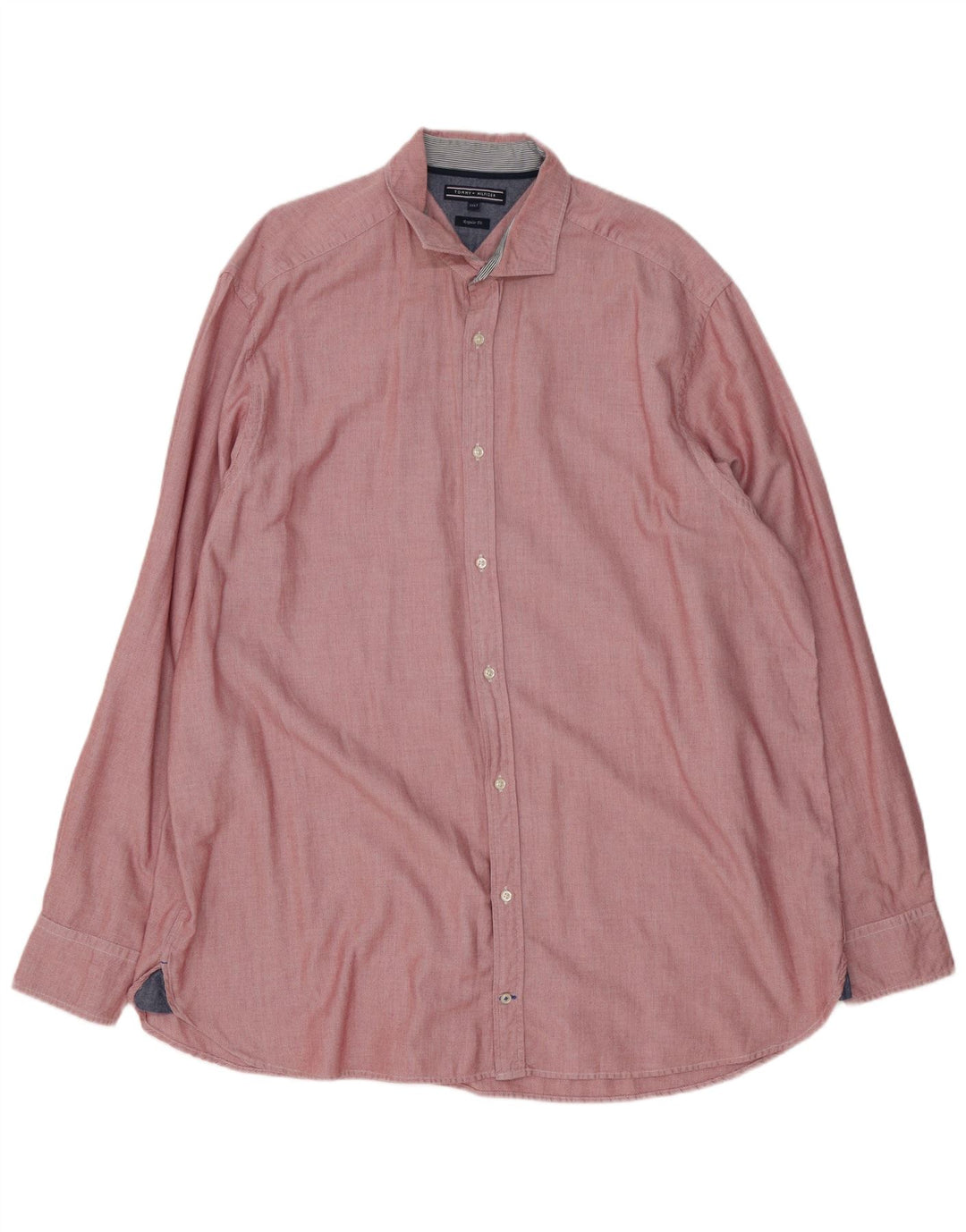 Tommy Hilfiger Herre høj Regular Fit skjorte 3XL rød bomuld