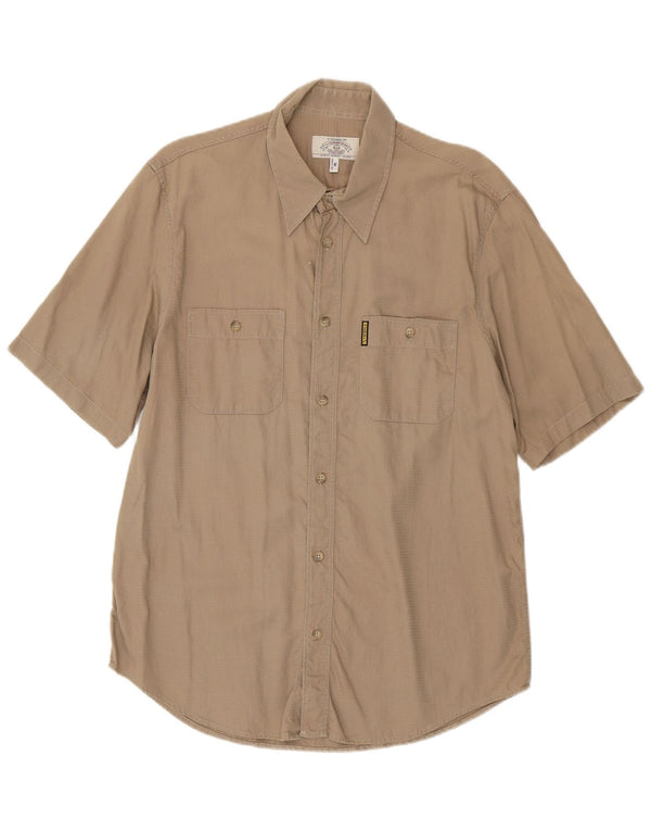 Armani Jeans Kortærmet Herreskjorte Medium Beige Bomuld