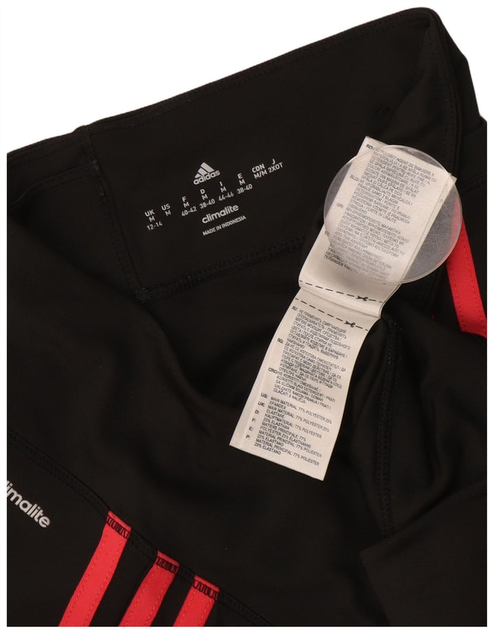 Adidas Dame Climalite Capri Leggings UK 12/14 Medium Black Polyester