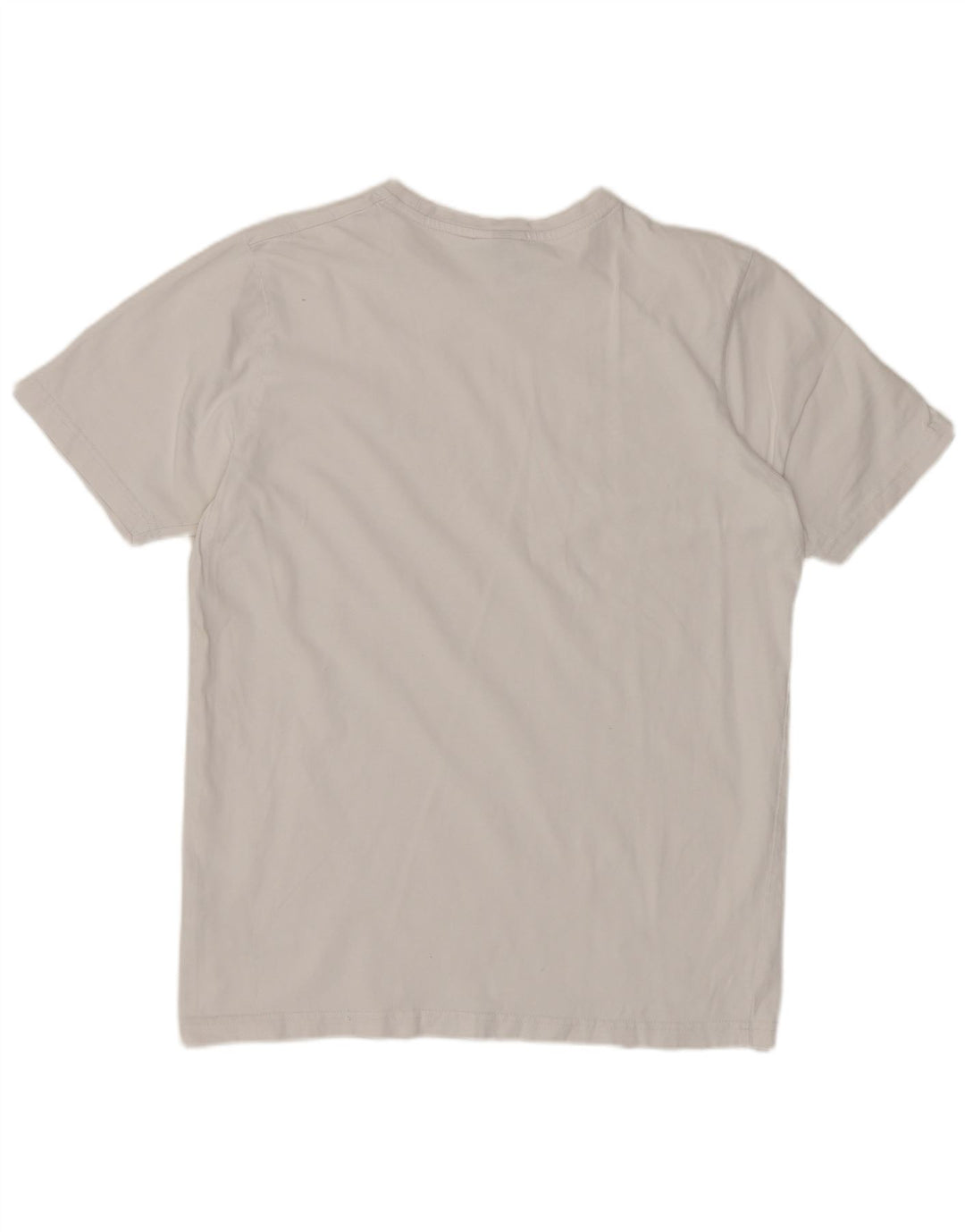 ELLESSE Grafisk T-shirt top til kvinder UK 14 Medium hvid bomuld