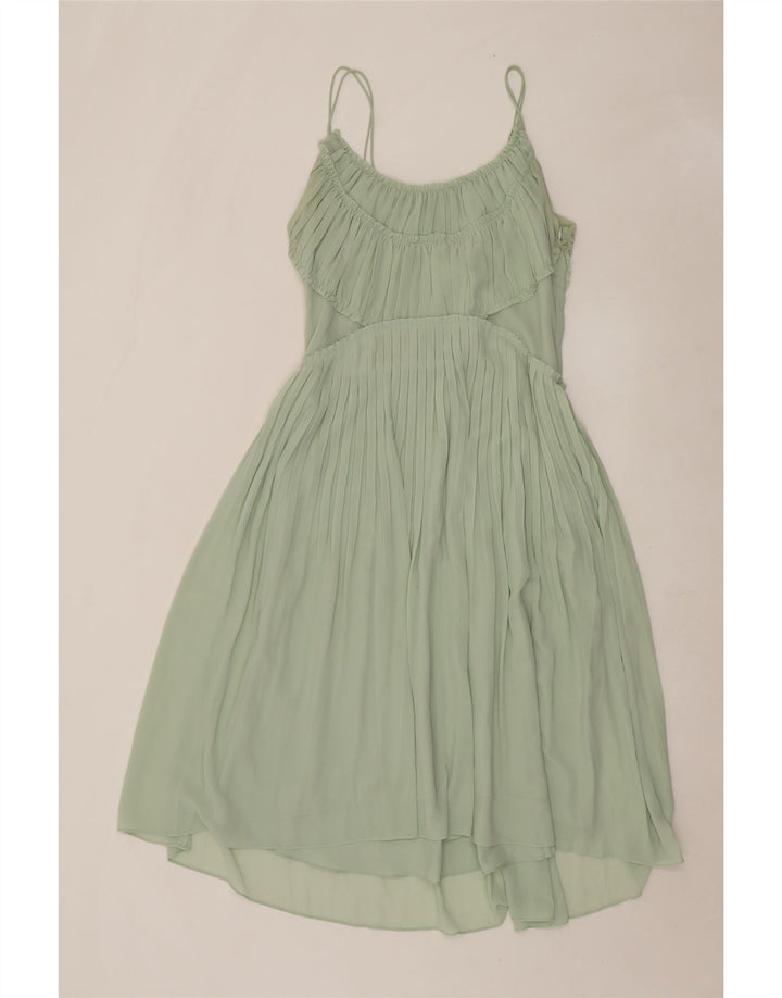 Reiss Womens Slip Dress UK 10 Small Green Polyester