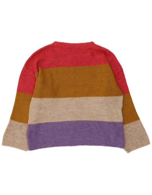 Marks & Spencer Dame Boat Neck Jumper Sweater UK 14 Medium Flerfarvet