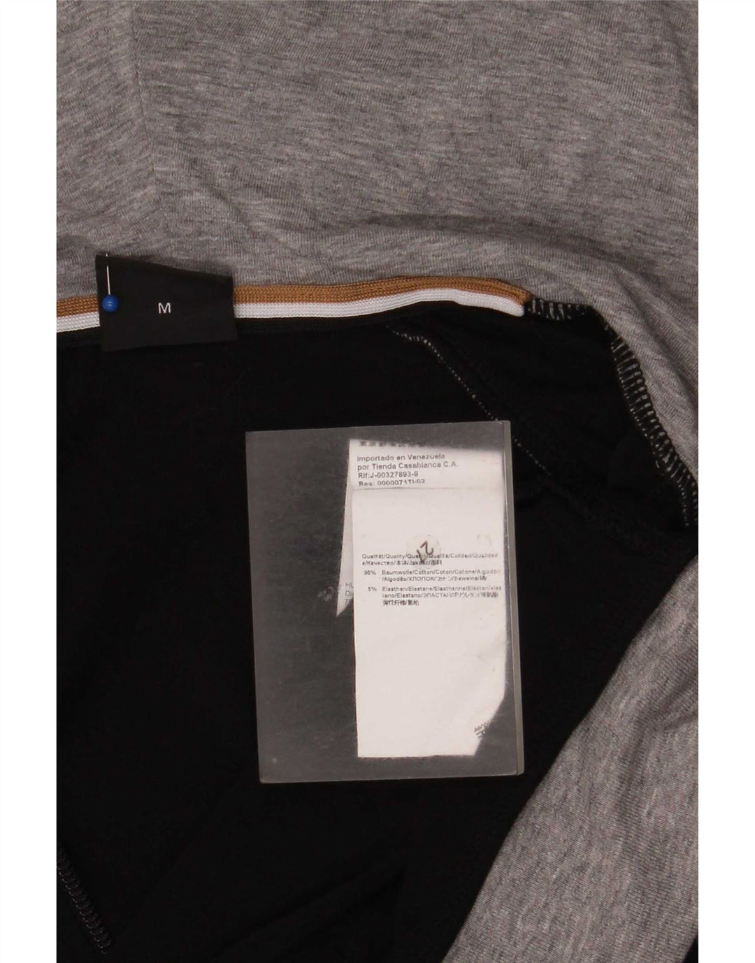 Hugo Boss Hættetrøje med lynlås til mænd Medium Sort Colourblock Bomuld