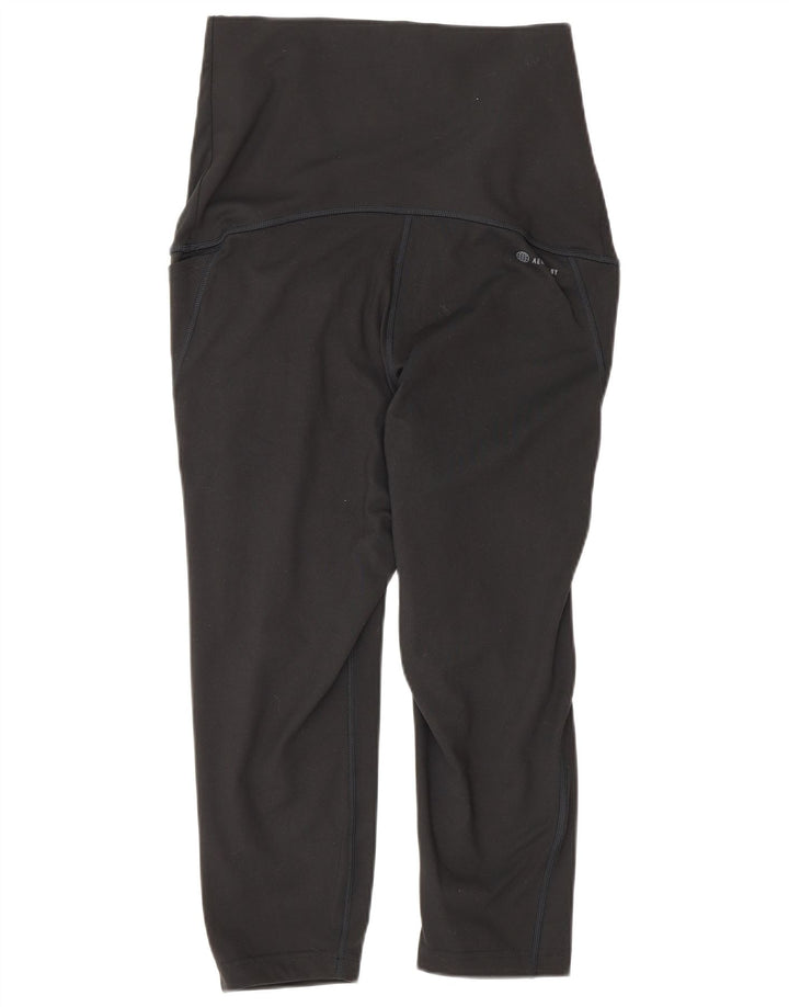 Adidas Capri Leggings til kvinder, DK 12/14 medium sort polyester