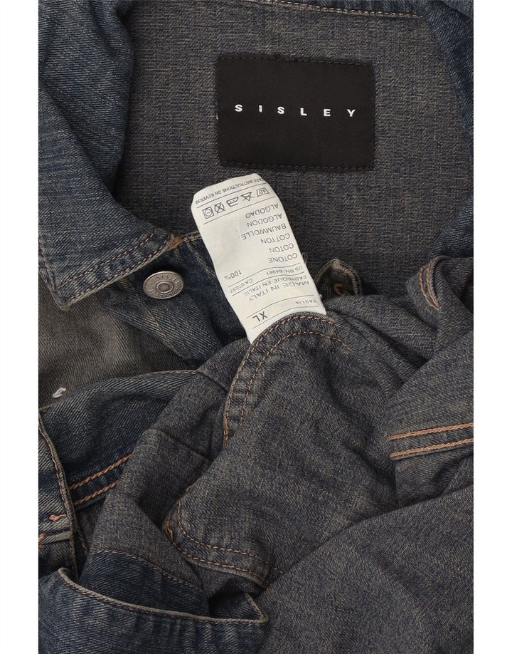 Sisley Herre denimjakke UK 42 XL Blå Bomuld