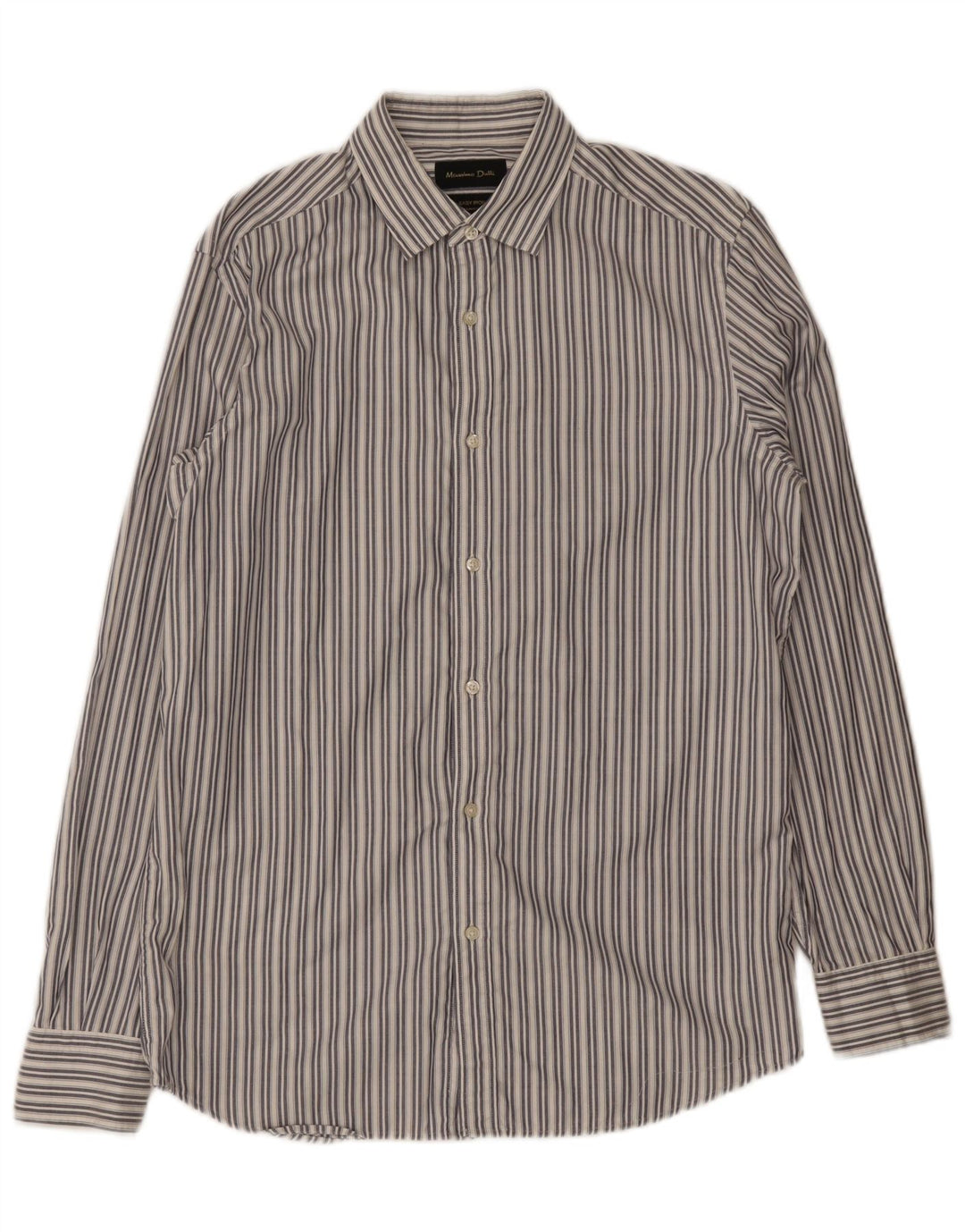Massimo Dutti Herreskjorte Medium hvid stribet bomuld