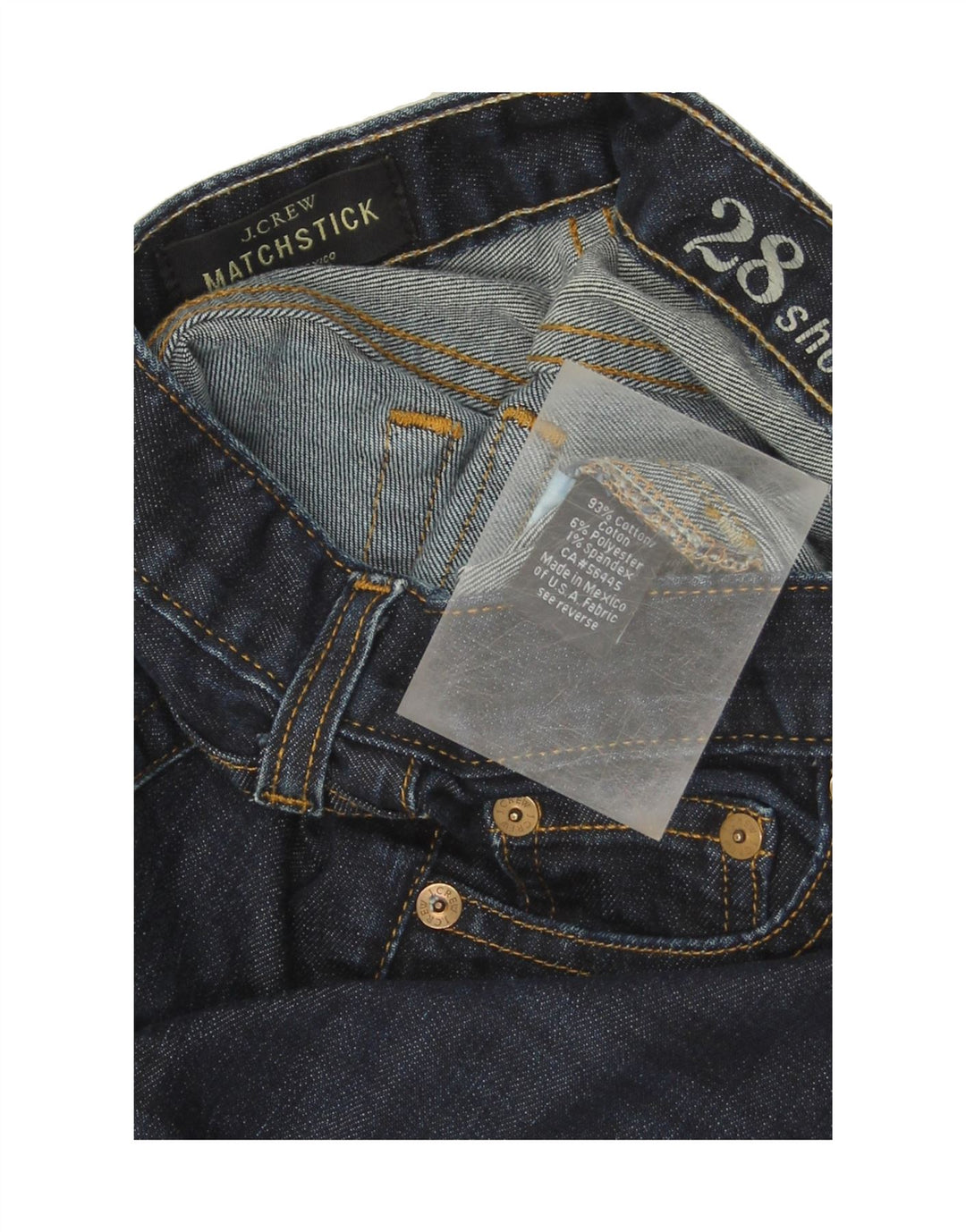 J. CREW Womens Matchstick Slim Jeans W28 L31 Navy Blue Cotton Vintage J. Crew and Second-Hand J. Crew from Messina Hembry 