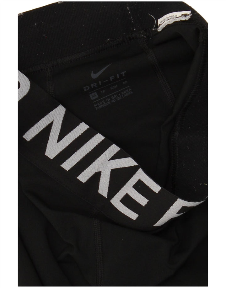 NIKE Womens Dri Fit Graphic Leggings UK 6 XS  Black