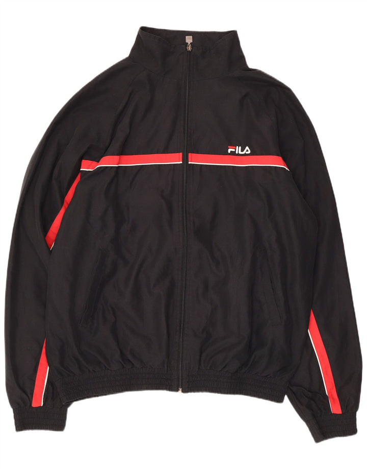 Fila Træningsdragt til mænd Topjakke XL Sort Polyester