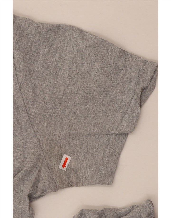 All Saints Herre Slim Fit T-Shirt Top Stor Grå Bomuld