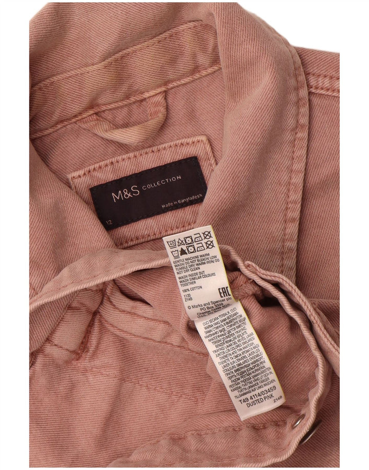 Marks & Spencer Dame denimjakke UK 12 Medium Pink Bomuld