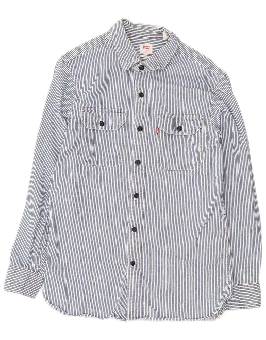 Levi's Relaxed Fit skjorte til mænd XS Blue Pinstripe