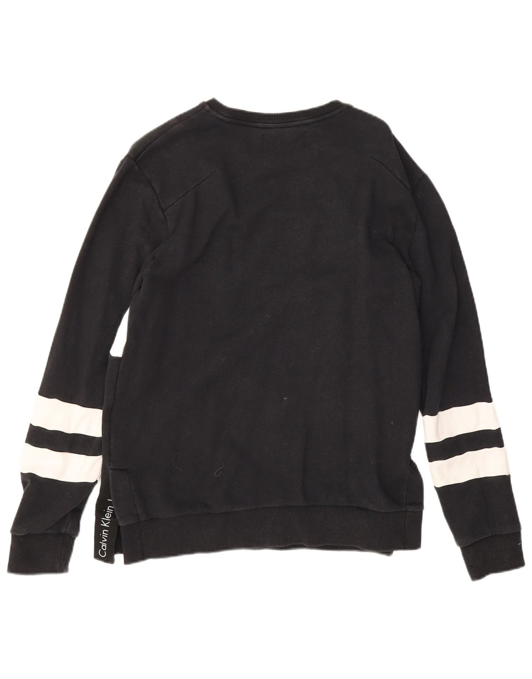 Calvin Klein Jeans Herre Sweatshirt Jumper Medium Sort Colourblock Bomuld