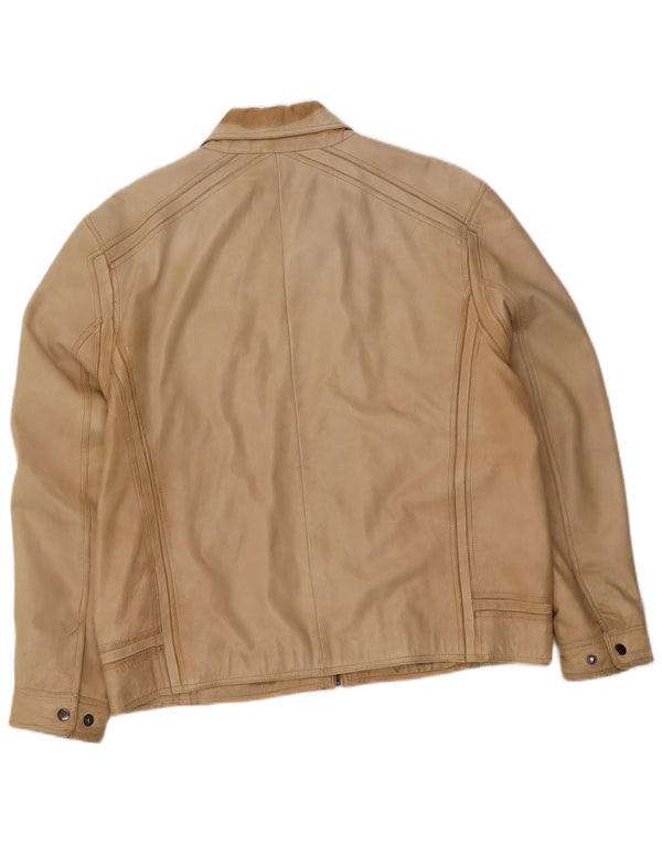 A.W.Dunmore Herre Læderjakke UK 40 Large Beige