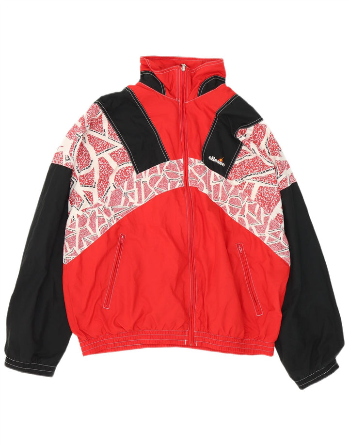 Ellesse Herre træningsdragt Top Jakke 2XL Rød Colourblock Polyester