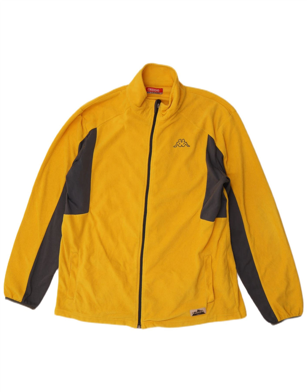 Kappa Herre Fleecejakke UK 44 2XL Gul Colourblock Polyester