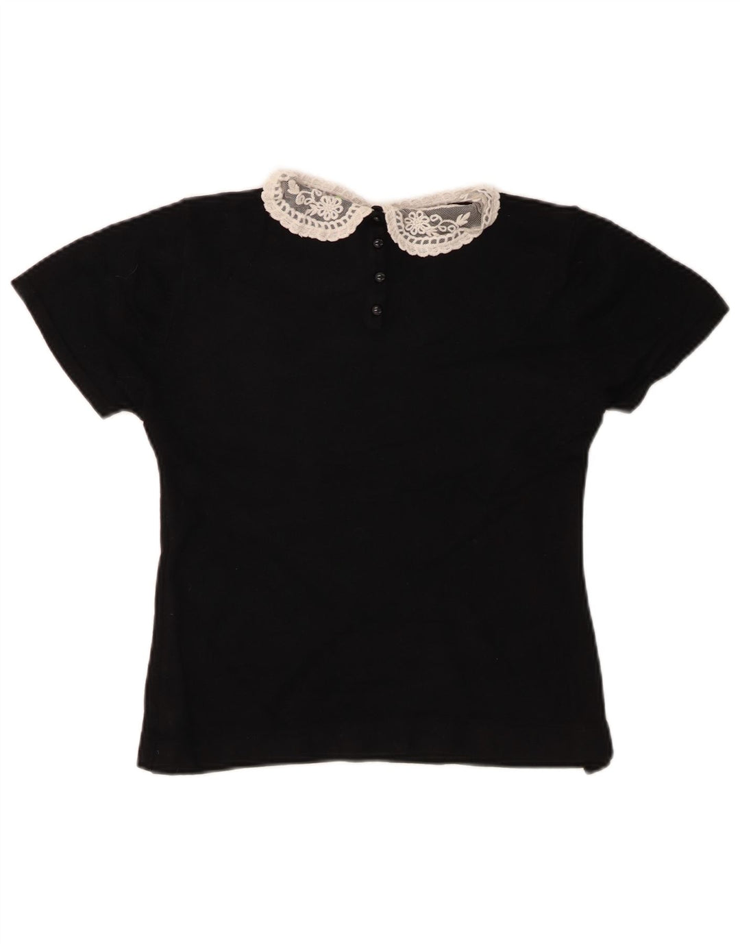 Marks & Spencer Dame Crop Bluse Top UK 12 Medium Black