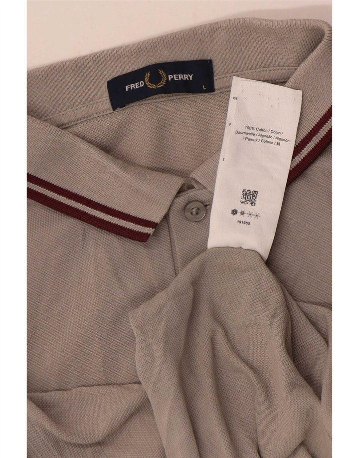 Fred Perry Herre poloshirt Stor gråstribet bomuld