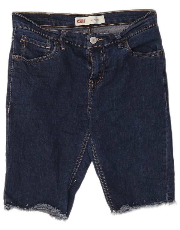 Levi's Boys 511 Slim Denim Shorts 13-14 år W27 Blue Cotton