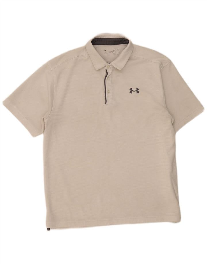 Under Armour Herre Polo Shirt Stor Hvid Polyester Sports