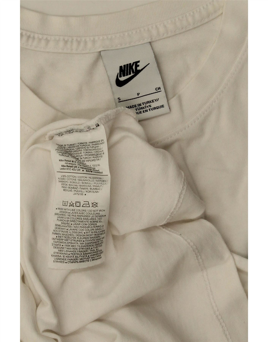 NIKE T-shirt top til mænd, lille hvid bomuld