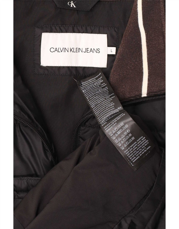 Calvin Klein Jeans Herre grafisk polstret Gilet UK 40 Large Black Polyester