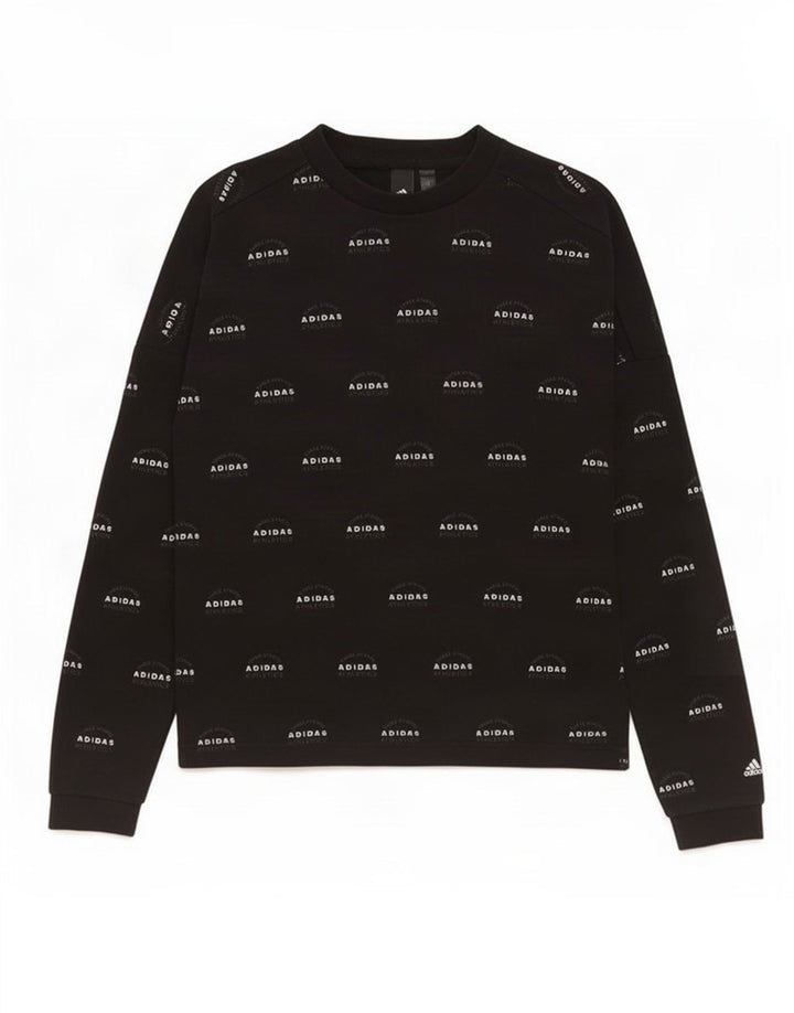 Adidas grafisk sweatshirt til mænd, lille sort bomuld