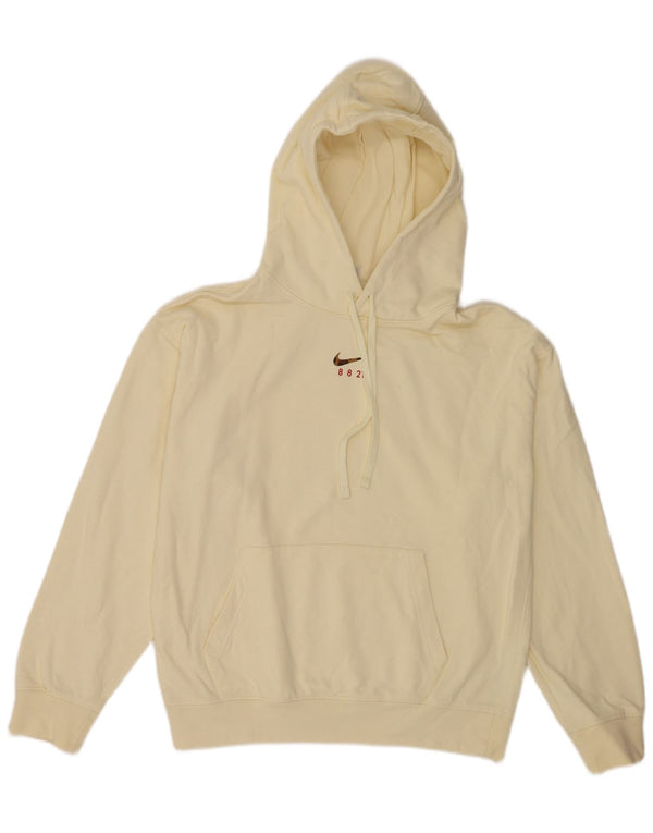 Nike Herre Loose Fit Hoodie Jumper Lille Gul Bomuld