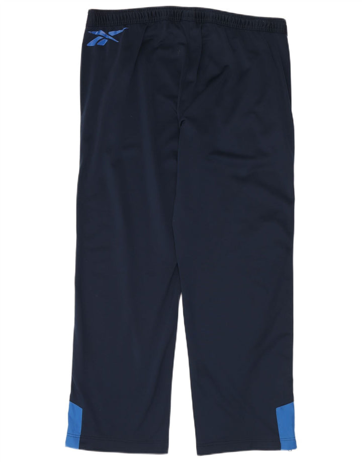 Reebok Herre grafisk træningsdragt Bukser XL Navy Blue Colourblock Polyester