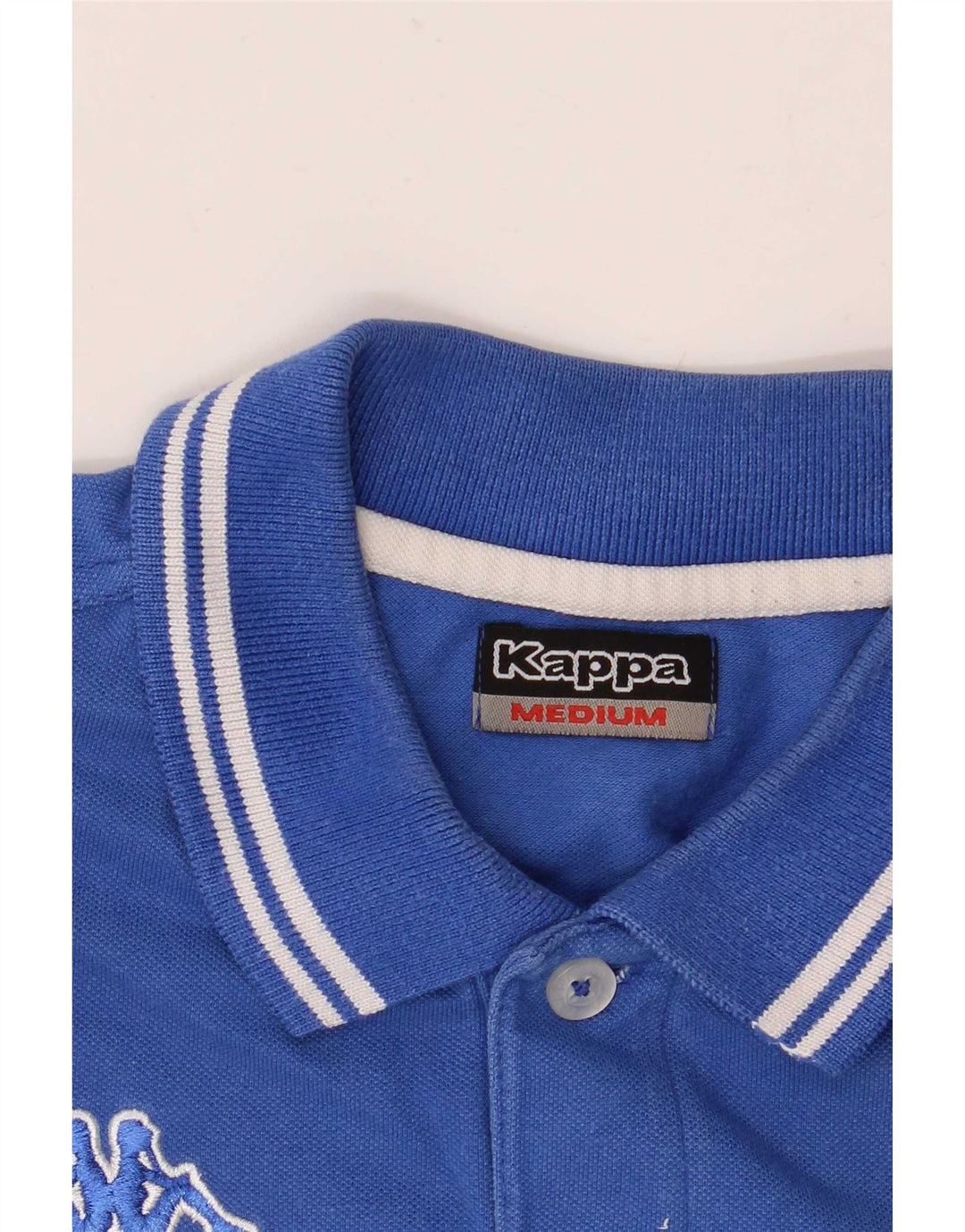 Kappa herre poloshirt mellemblå stribet