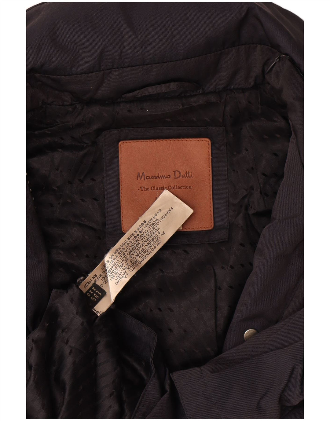 Massimo Dutti kvinders trenchcoat UK 6 XS marineblå viskose