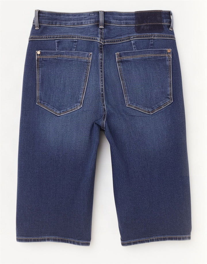 Marks & Spencer Dame Magic Denim Shorts UK 12 Medium W28 Navy Blue