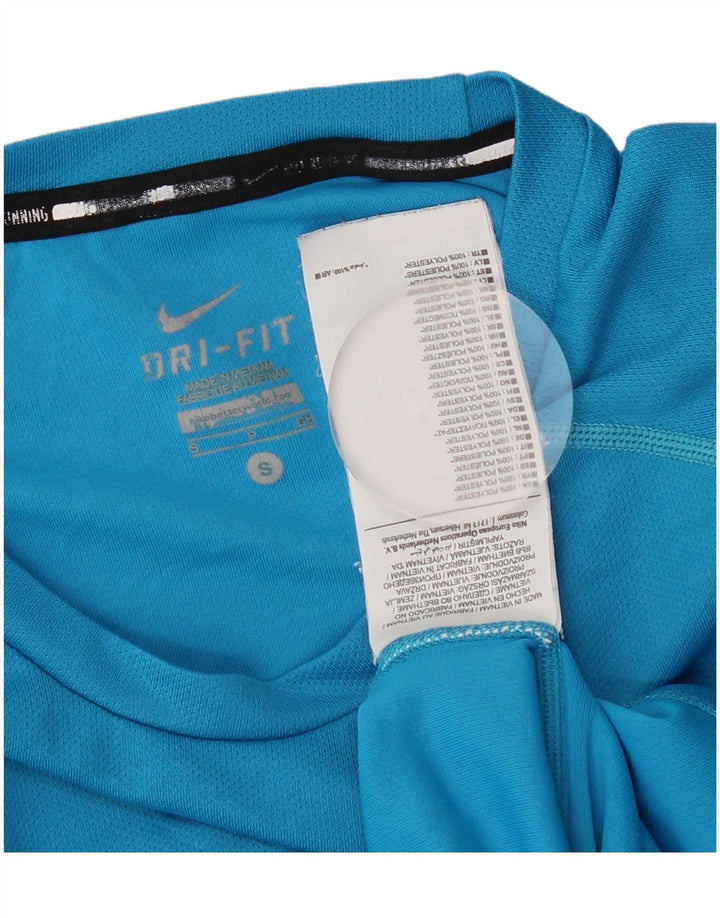 Nike herre Dri Fit T-shirt top lille blå polyester