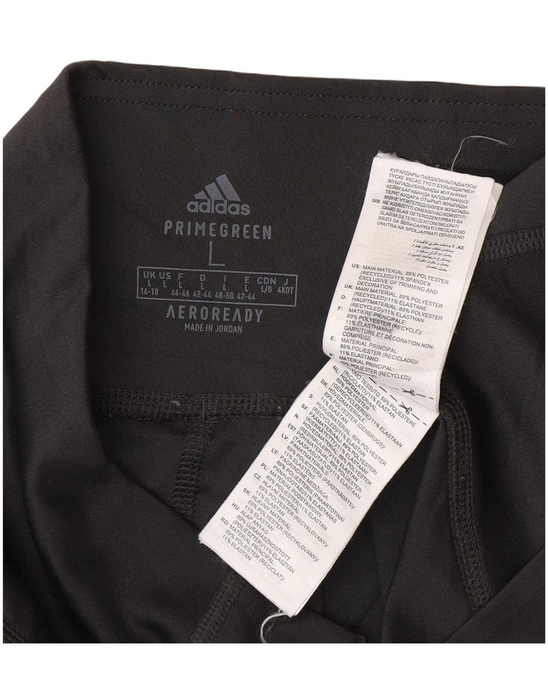 Adidas Aeroready Leggings til kvinder UK 16/18 Large Black Polyester
