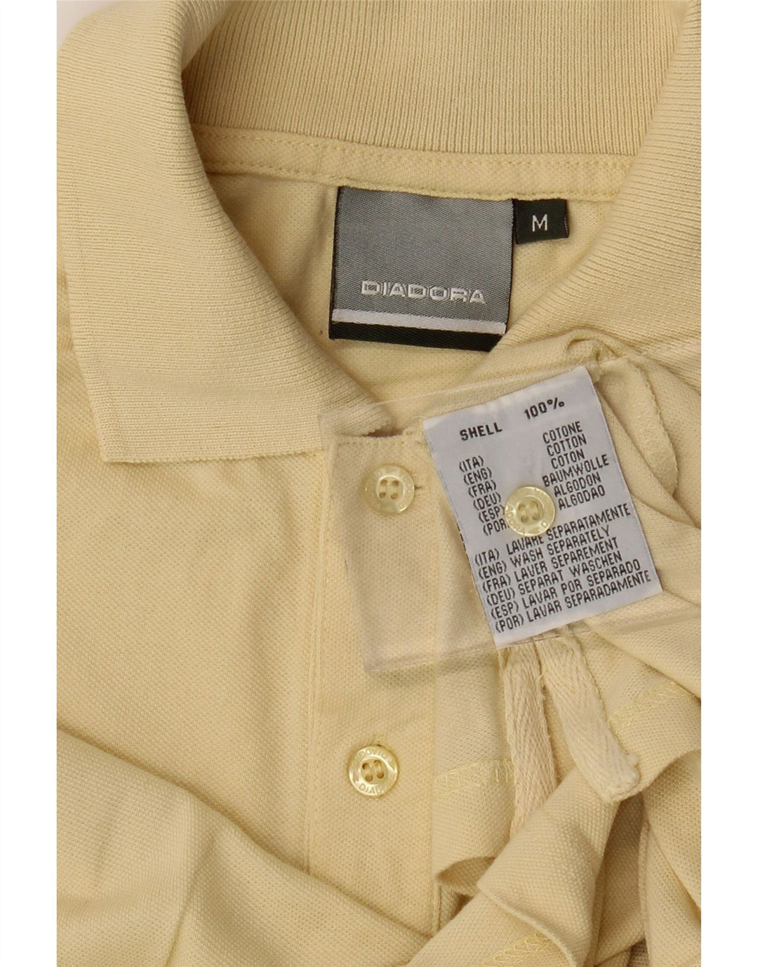 DIADORA Poloshirt til mænd Medium gul bomuld