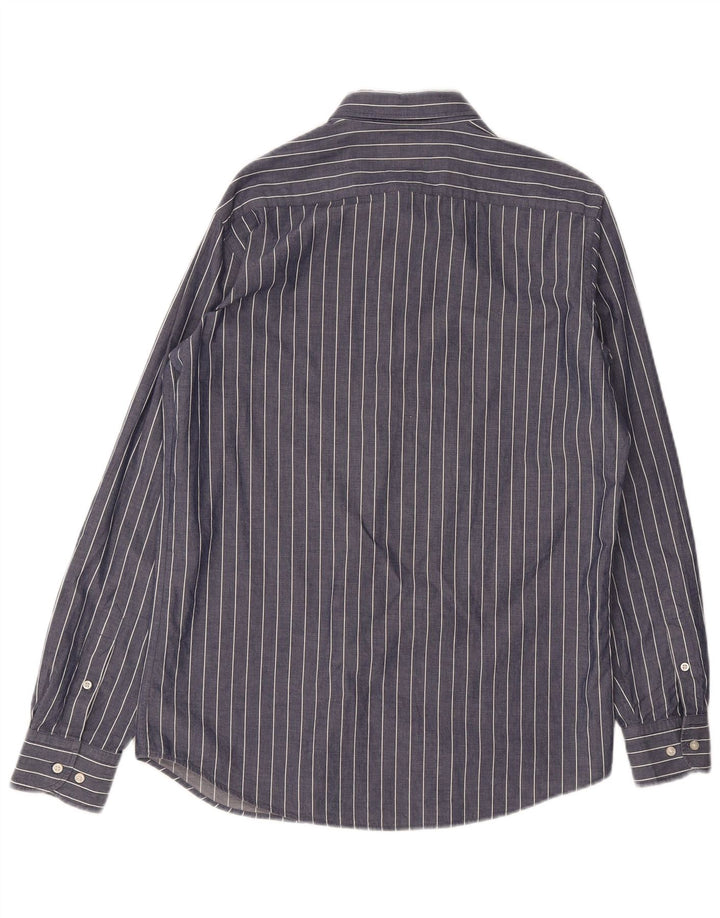 Massimo Dutti Herre Regular Fit skjorte Medium Navyblå stribet bomuld