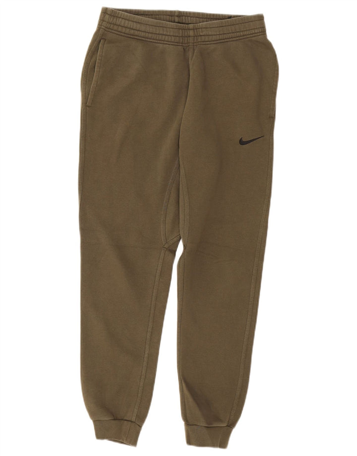 NIKE Mens Tracksuit Trousers Joggers Small  Khaki Cotton