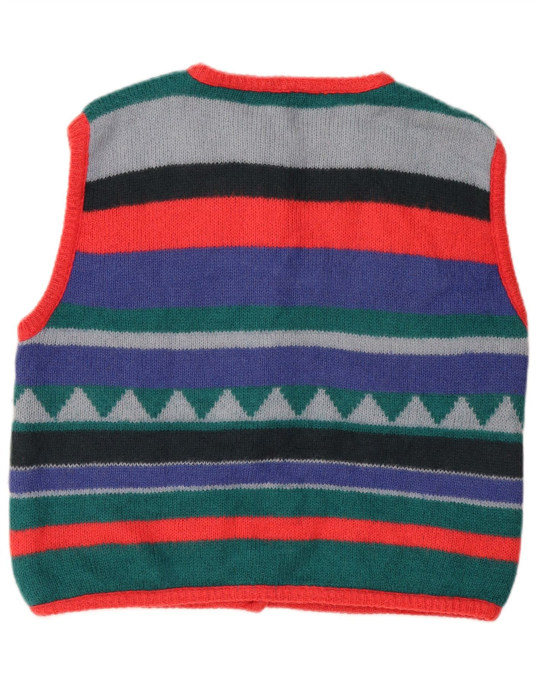 MAURICE ABOT Dame cardigan sweater UK 14 Medium Flerfarvet Stribet