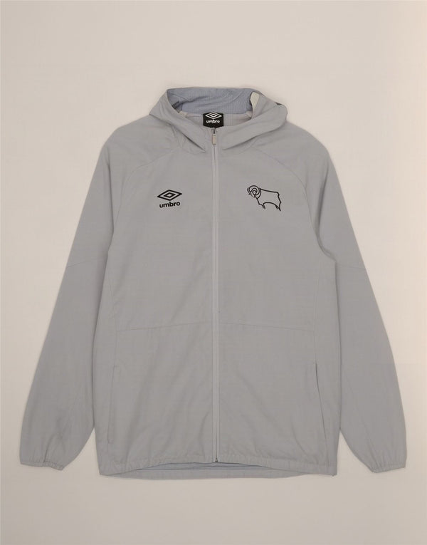 Umbro Herre Grafisk Hætte Regnjakke UK 40 Stor Grå Polyester