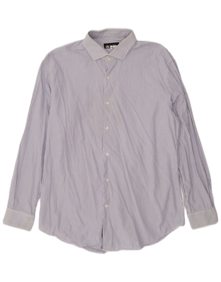Massimo Dutti Herreskjorte Str. 44 17 1/2 XL Blå Nålestribe