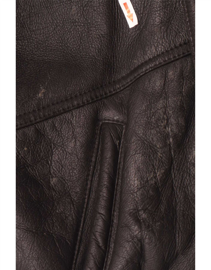 Vintage Herre Shearling Jacket IT 50 Large Black