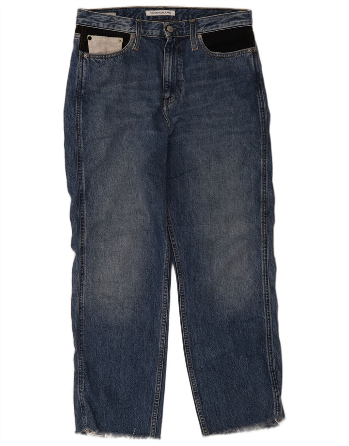 Calvin Klein Dame Straight Jeans W30 L26 Blå Bomuld