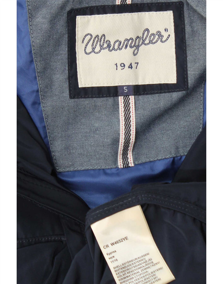 Wrangler Herre Hooded Utility Jacket UK 36 Small Navy Blue Polyester