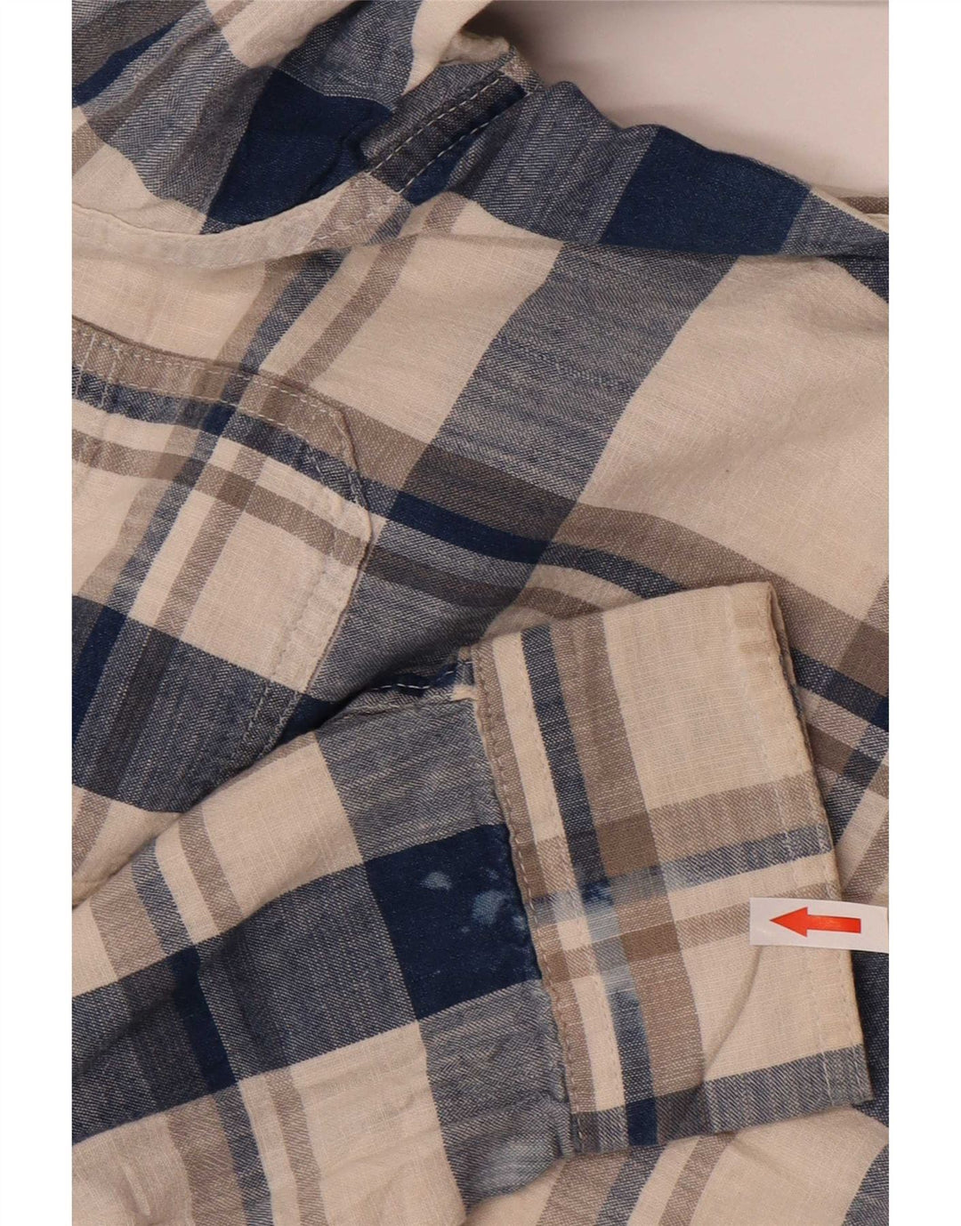 Wrangler herreskjorte stor beige ternet bomuld
