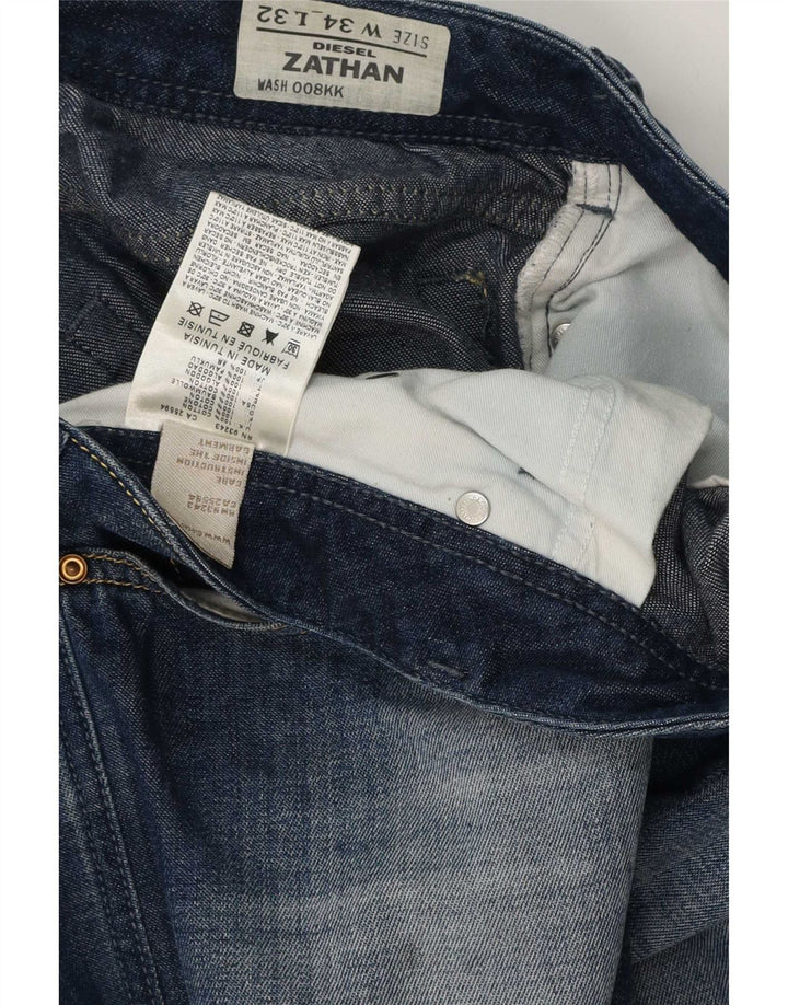 Diesel Herre Zathan Regular Bootcut Jeans W34 L32 Blå Bomuld