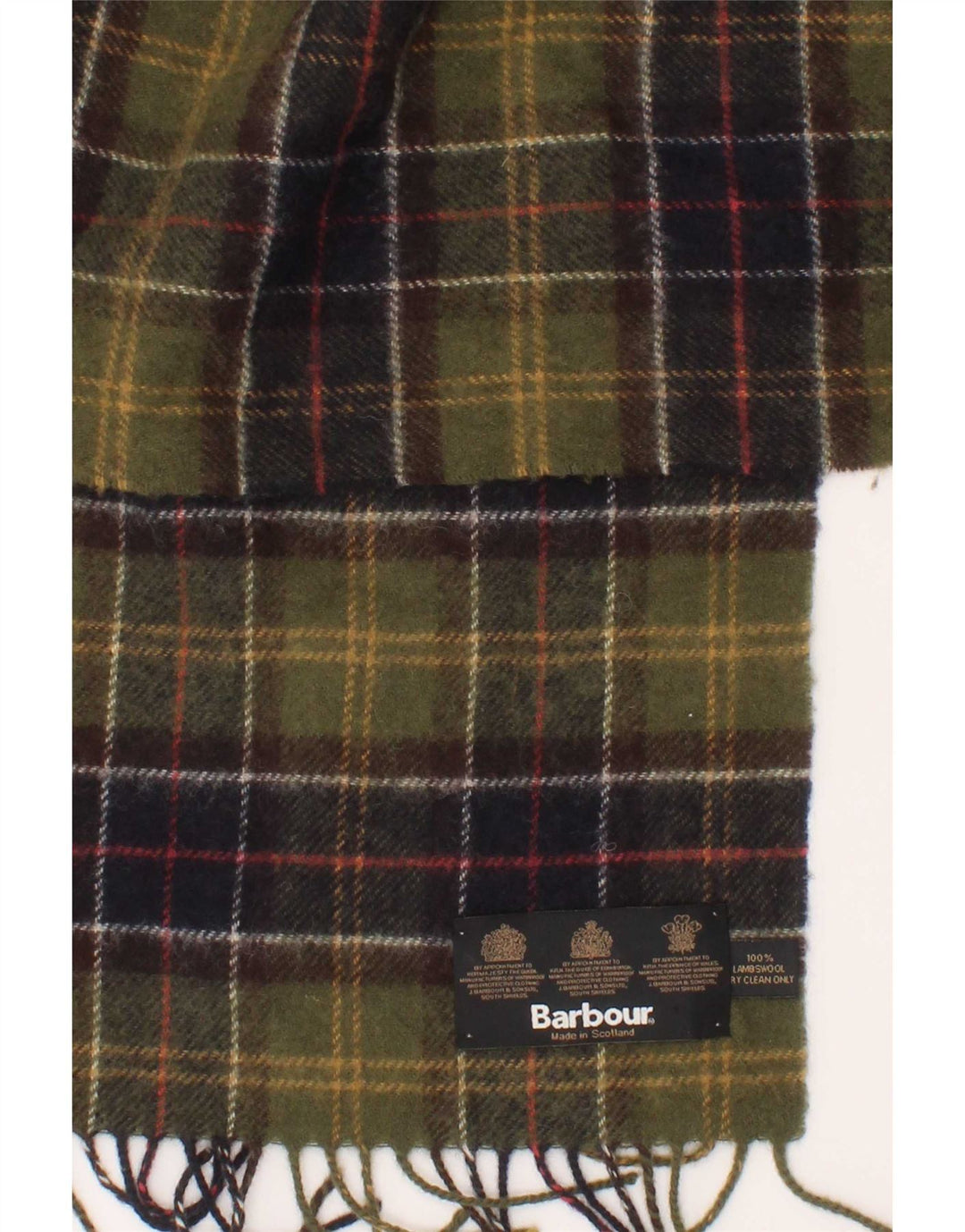Barbour Herre rektangel tørklæde One Size Grøn Plaid