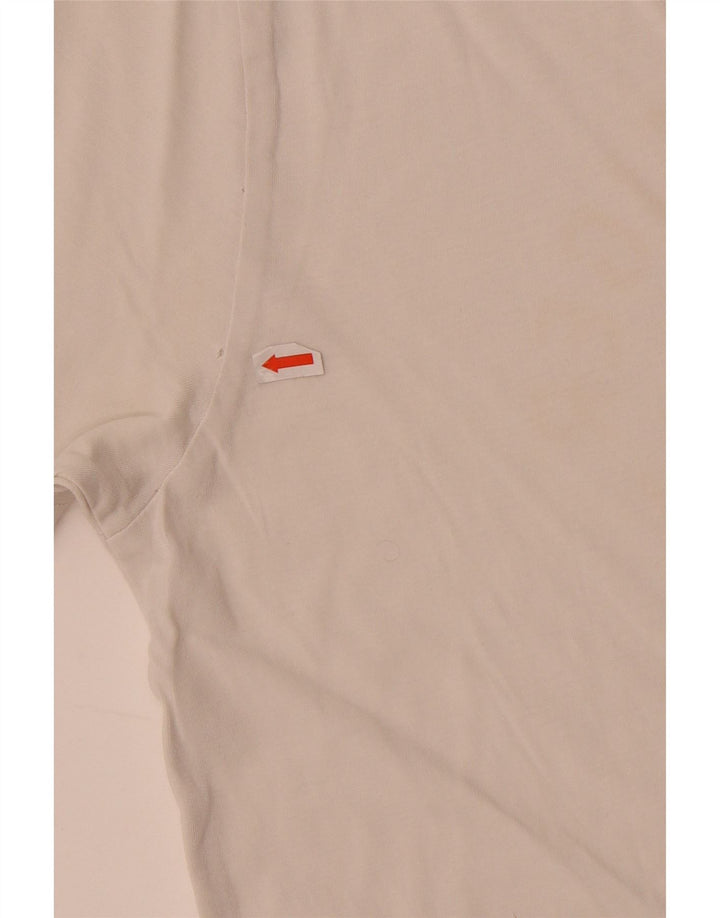 Tommy Hilfiger Herre grafisk T-shirt Top Medium Hvid Bomuld