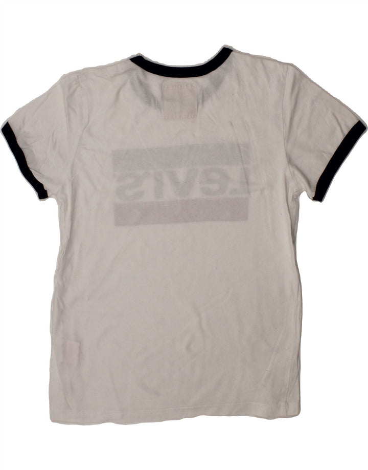 LEVI'S Boys Graphic T-Shirt Top 9-10 Years White Vintage Levi's and Second-Hand Levi's from Messina Hembry 