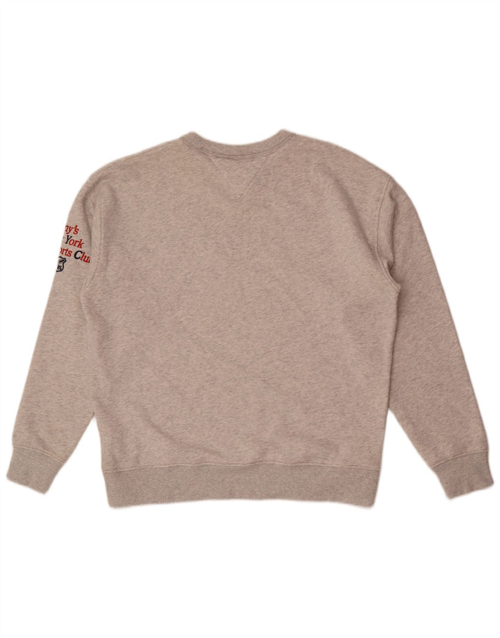 Tommy Hilfiger Herre grafisk sweatshirt Jumper Medium Grey Flecked Bomuld