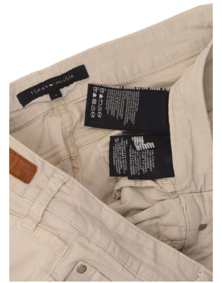 Tommy Hilfiger Dame Cropped Trousers US 8 Medium W30 L25 Hvid Bomuld